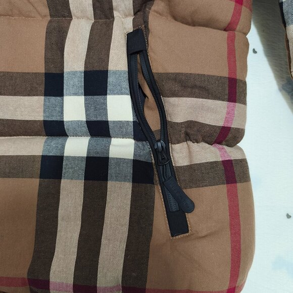 Burberry Check Hooded Down Jacket - Picture 7 of 12